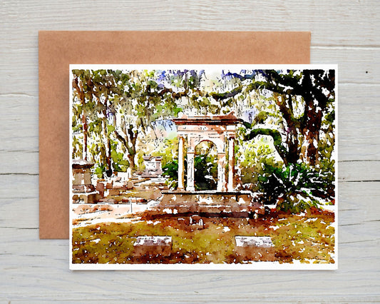 Georgia Greeting Card - Bonaventure Cemetery 2