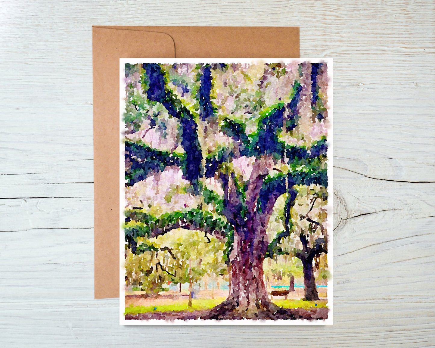 Georgia Greeting Card - Daffin Park Oak