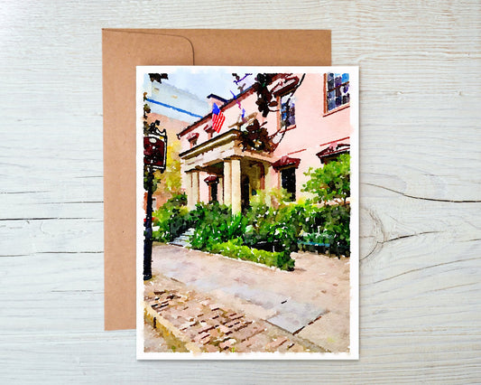 Georgia Greeting Card - Olde Pink House 1