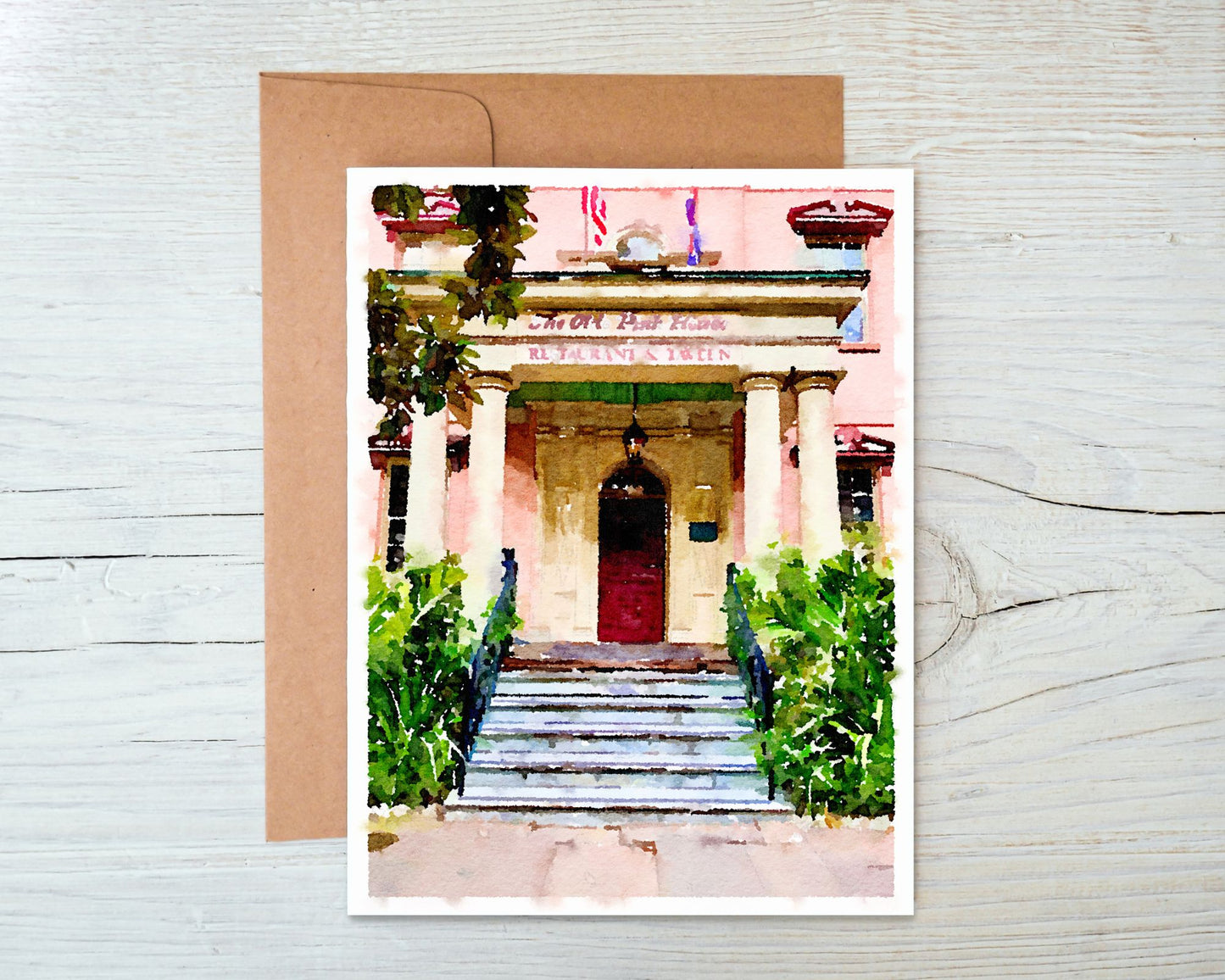 Georgia Greeting Card - Olde Pink House 2