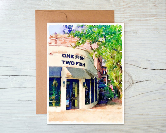 Local Business Greeting Card - One Fish Two Fish