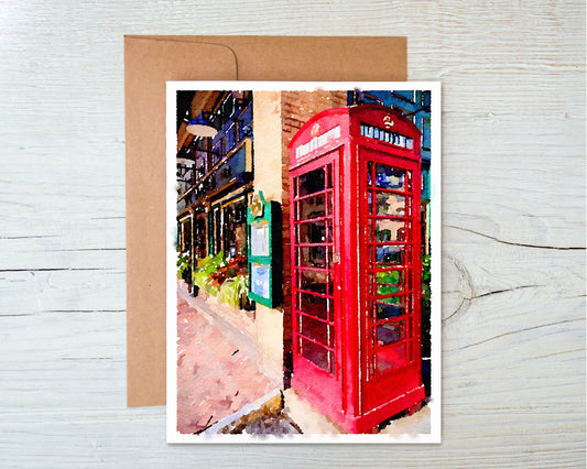 Georgia Greeting Card - Six Pence Pub