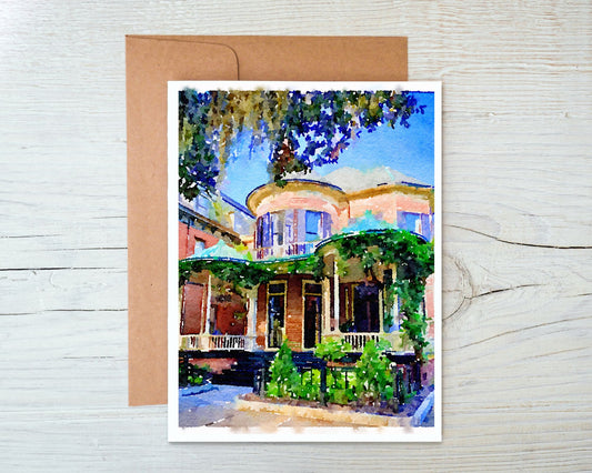 Georgia Greeting Card - Whitaker St. Mansion